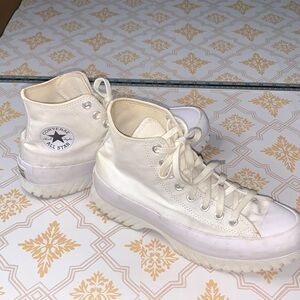 Converse Women's White Platform High-Top Sneakers